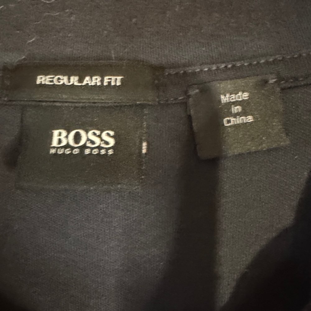 BOSS Men’s Navy Quarter-Zip Textured Sweater - Picture 2 of 12